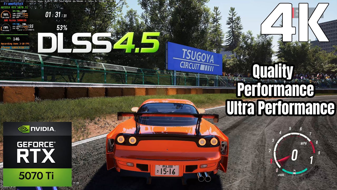 DLSS 4.5 - JDM Japanese Drift Master - 4K - Quality, Performance ,& Ultra Performance - RTX 5070 Ti