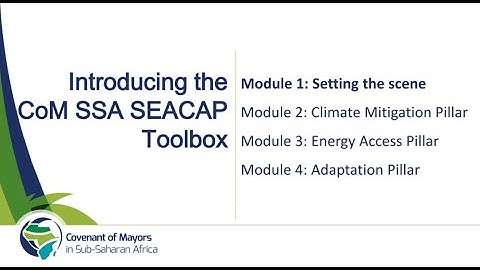 Introducing the Sustainable Energy Access and Climate Action Plan Toolbox