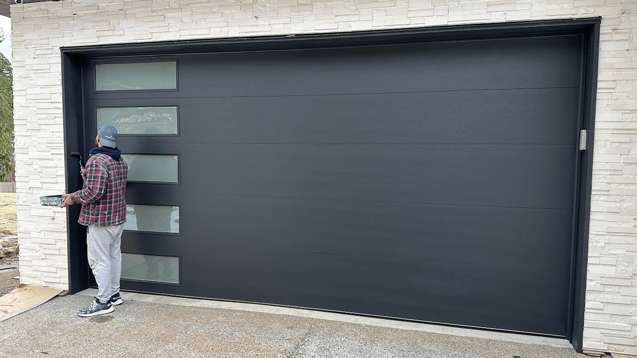 How to paint a Garage door Full video Amana painting YouTube