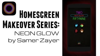 Homescreen Makeover Series: NEON GLOW Icon Pack Review screenshot 1