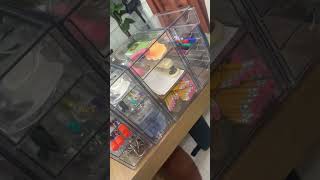This acrylic organizer has a spot for everything including pens, markers, notebooks, even your