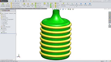 SolidWorks tutorial Water Bottle
