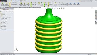 SolidWorks tutorial Water Bottle