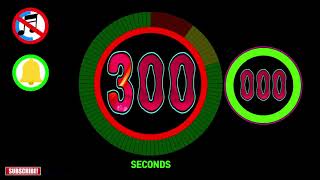 300 Seconds Colorful Circle Timer Alarm 🔔 No Music