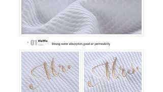 Luxury waffle bathrobe-Love range