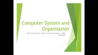 Types of Software | Computer System and Organization | CBSE XI Computer Science | CBSE TechTalks