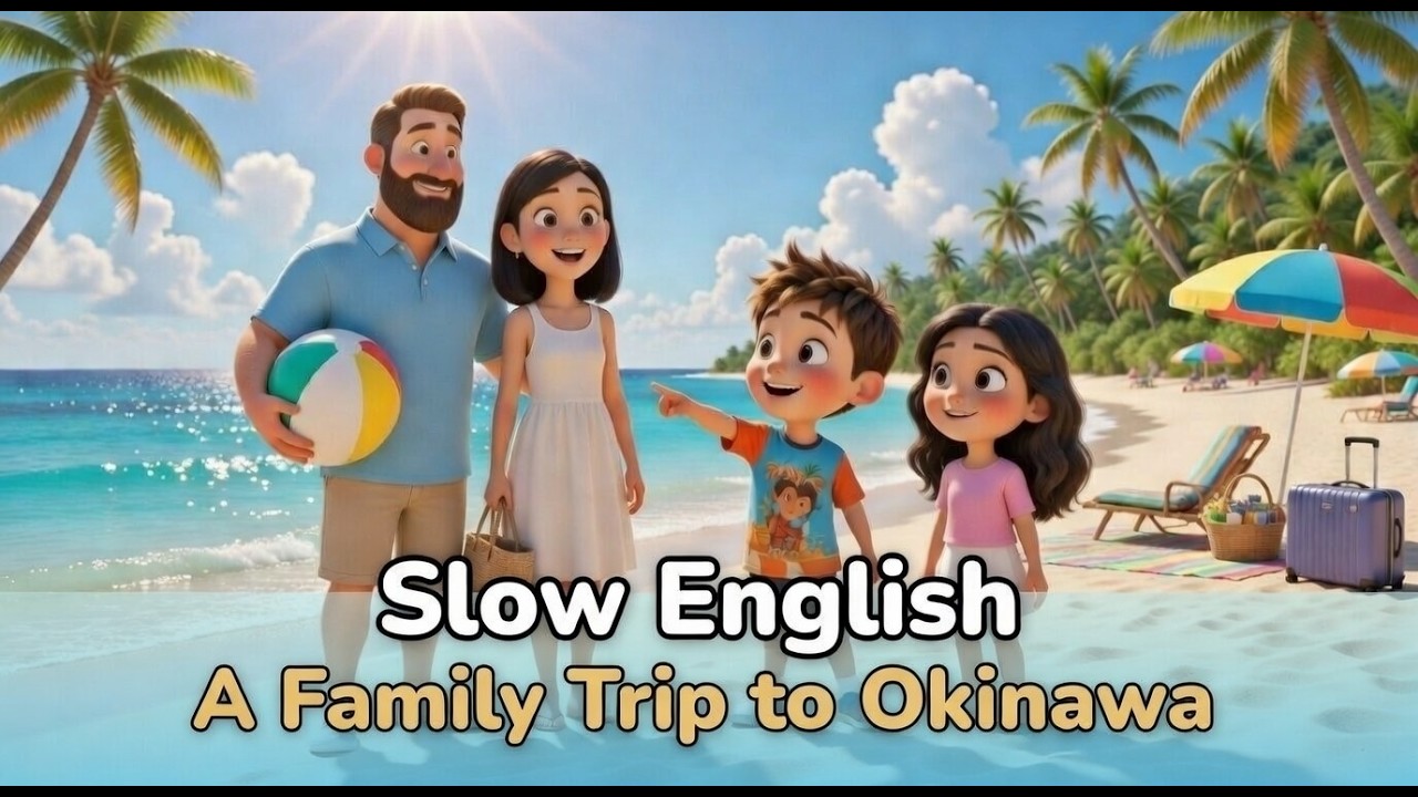 A Family Trip to Okinawa! 🌴| A2 English | English for Beginners | Family Travel English Conversation