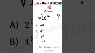 Evaluate √(16¹⁶) | Exponents and Square Roots Simplification #maths #mathematics #study #learning