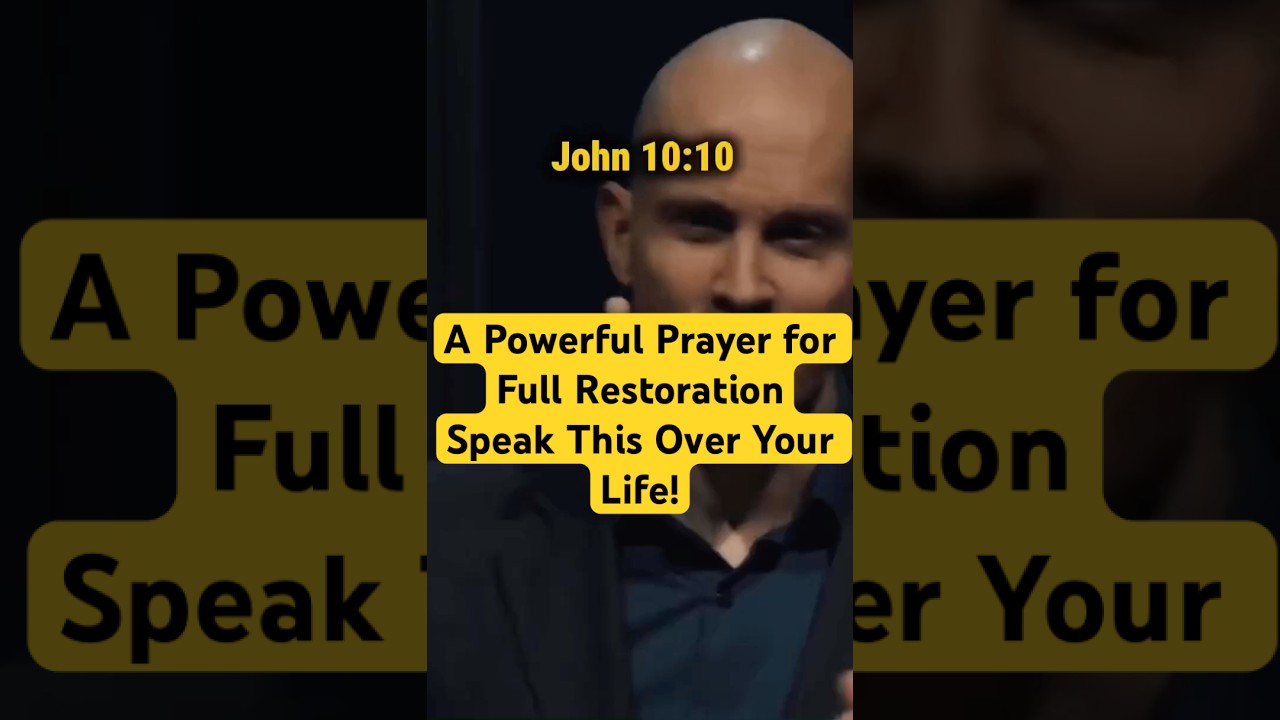A Powerful Prayer for Full Restoration, Speak This Over Your Life! 