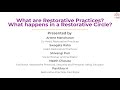 What Are Restorative Practices? What Happens In A Restorative Circle? (V16)