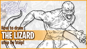 How to Draw THE LIZARD (Spider-Man: No Way Home) | Narrated Step-by-Step Drawing Tutorial