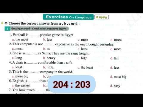 حل من صفحة 203 204 تانيه ثانوي ترم اول 2026 كتاب المعاصر Hello انجليزي علي Unit 4 
