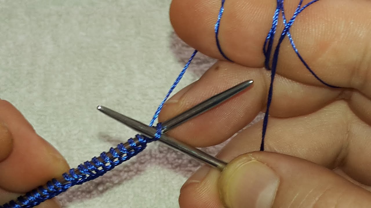 695 Yanlış görmüyorsun iki şiş ile tığ oyası yapımı