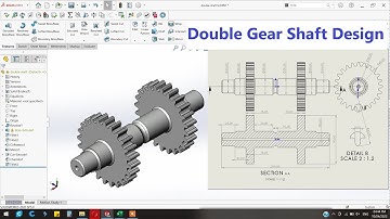 ✅Solidworks Tutorial || How to make double gear shaft design in solidworks.