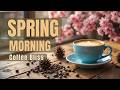 Relaxing Spring Morning Coffee Ambience ☕ Soft Jazz & Cozy Window Vibes for Stress Relief