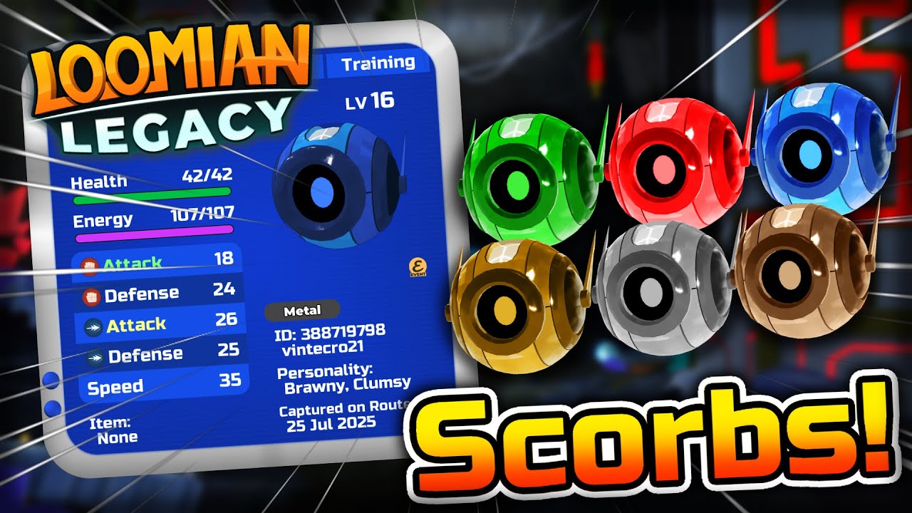 Scorb TODOS Los SCORBS GEMA! Probabilidades y MÁS! Loomian Legacy Español ...
