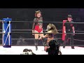 トップロープからの朱崇花のドロップキックからリング上での朱崇花のビックブーツと角田奈穂のエルボーのぶつけ合い 東京女子プロレス 上福ゆき・朱崇花 VS 角田奈穂・小橋マリカ