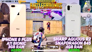 iPhone 8 Plus vs Sharp Aquous R2 PUBG/BGMI Comparison | iPhone 8 Plus Pubg test | Graphics,FPS