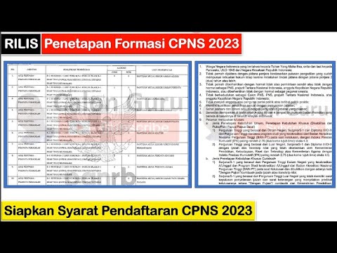 RILIS Formasi CPNS 2023 ~ Cek Syarat Pendaftaran CPNS 2023 pada Link Pendaftaran CPNS 2023