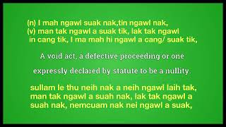Nullity meaning in English Ngawn
