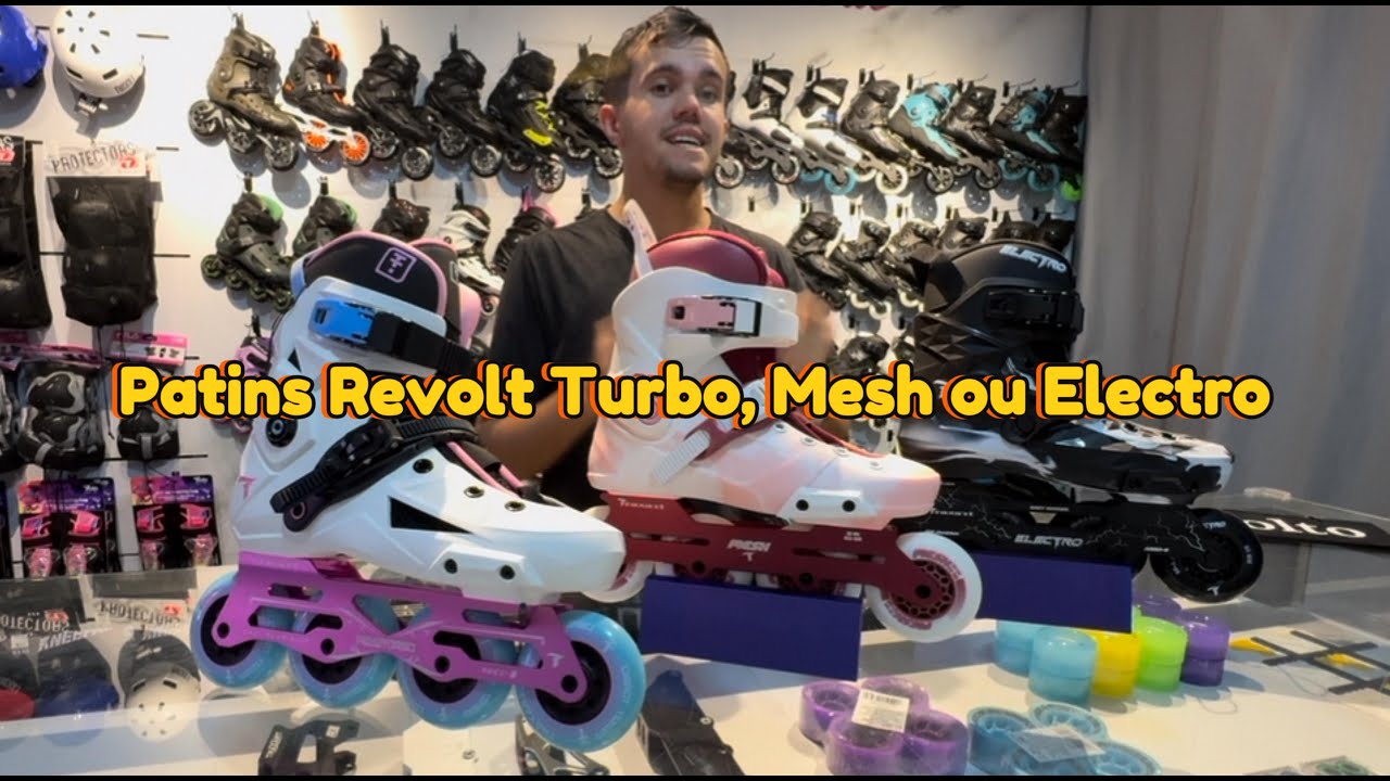 Diferença entre Patins Revolt Turbo, Mesh e Electro