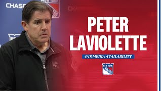 NYR Practice: Peter Laviolette Media Availability | April 18, 2024