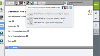Add user, Access managment, Sharing, Public topics