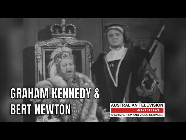 Graham Kennedy and Bert Newton: The Unforgettable TV Comedy Duo in a Hilarious Television Moment! class=