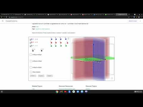 Math 103 - Geogebra Activity - Equation in 3 variables