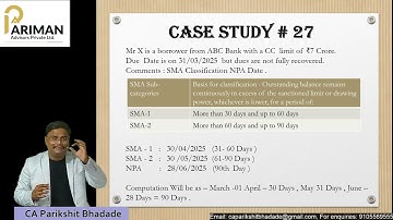 "NPA & SMA Case Study #27 IRAC Norms & Bank Audit Insights"
