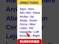 Direction in Spanish #learnspanish #spanish #shorts #podcast