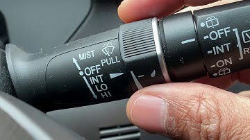 ACURA MDX - How to turn on/off windshield wipers