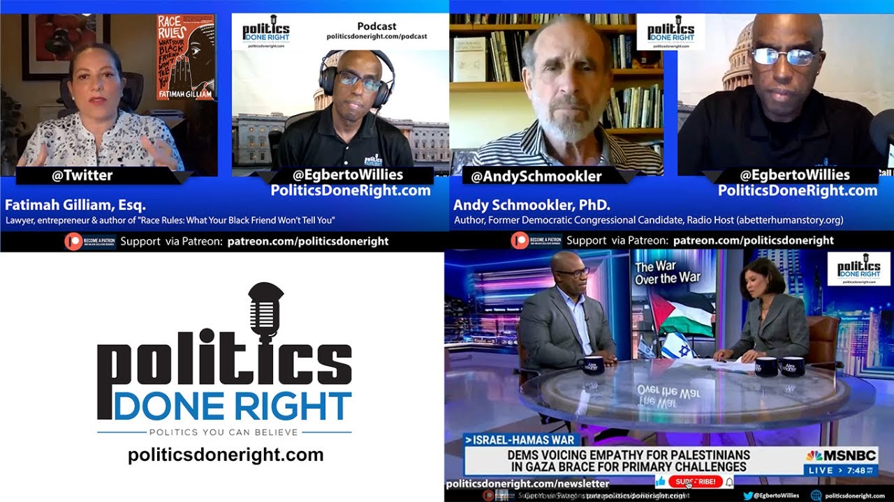 Fatimah Gilliam on what friends must know on race. Andy Schmookler on evolutionary perspective 