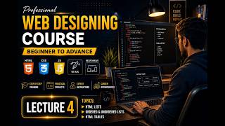 HTML Lists &amp; Tables Tutorial 2026 | Ordered List, Unordered List, Colspan &amp; Rowspan | Lecture 04