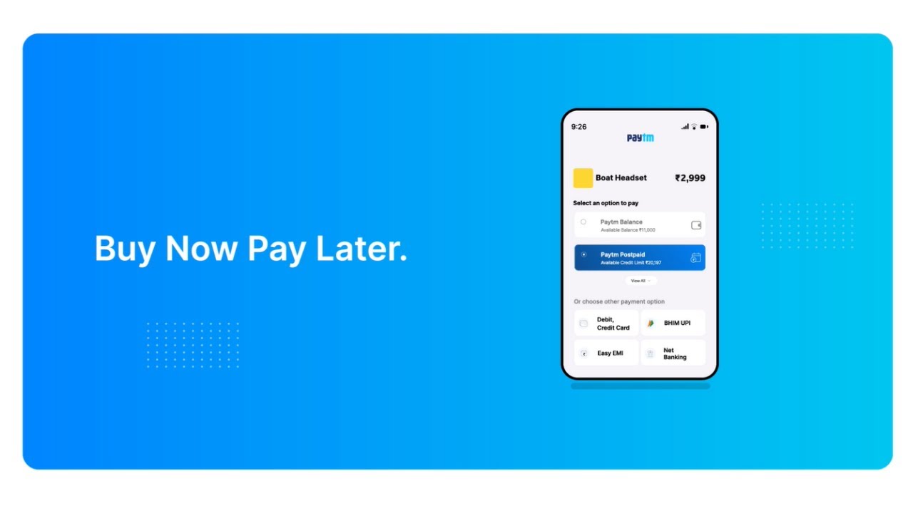Boost Sales by Offering Paytm Postpaid through Paytm Payment Gateway