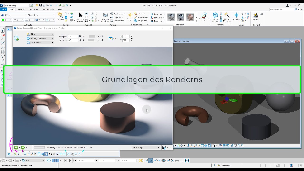 Grundlagen des Renderns - Der Renderer in MicroStation CONNECT - YouTube