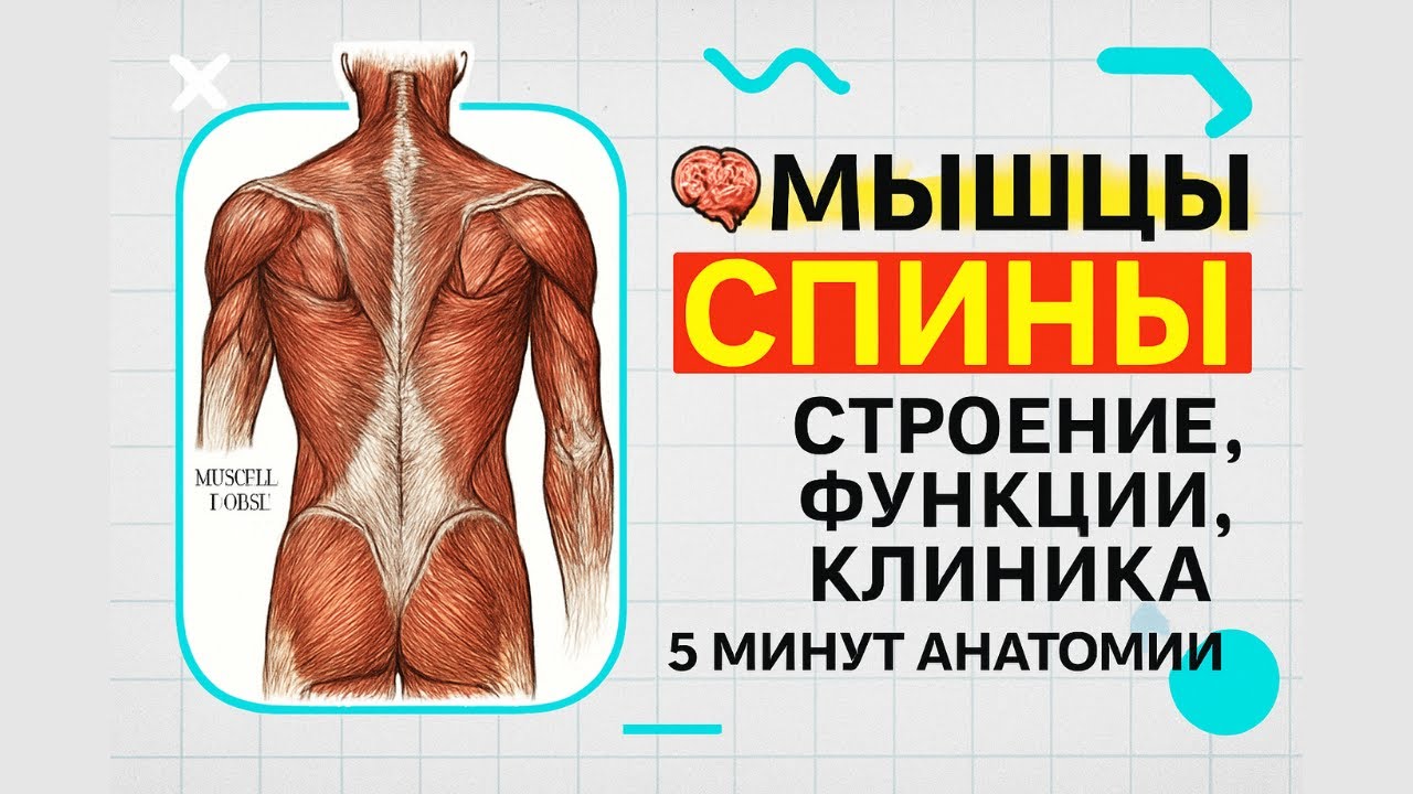 Мышцы спины: поверхностные, глубокие, функции и клиника | 5 минут анатомии