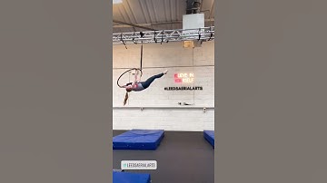 Aerial Hoop Russian Split Shapes by Lorna at Leeds Aerial Arts.