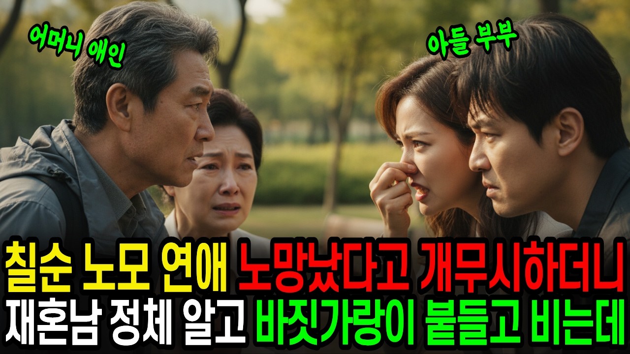 칠순의 노모 재혼남이 빈털터리인 줄 알았지? 재혼 막으려는 아들 부부 사색되어 주저앉는데