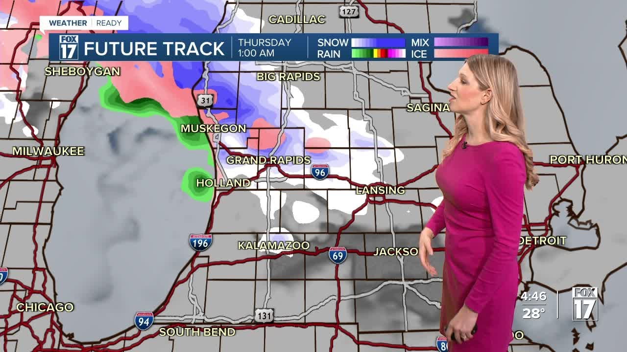 Wednesday PM Forecast: Cloudy, light wintry mix late - YouTube