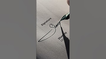 How To Design Your Own Amazing Signature | Name: Shanzay