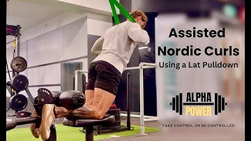 Assisted Nordic Curls in the Lat Pulldown