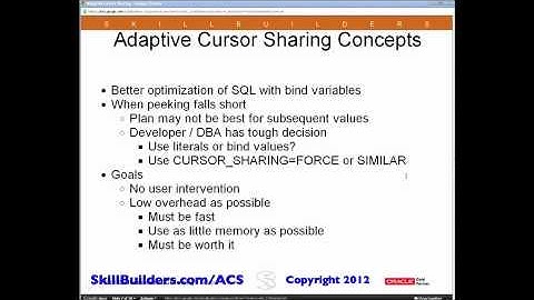 How does Oracle Database Adaptive Cursor Sharing Work?