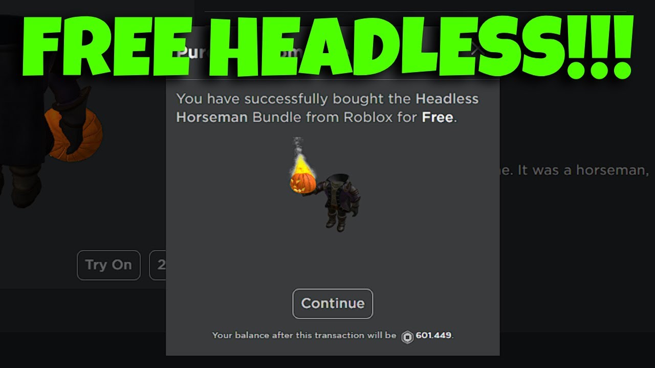 RBXNews on X: Anyone who got Roblox Headless Horseman for free