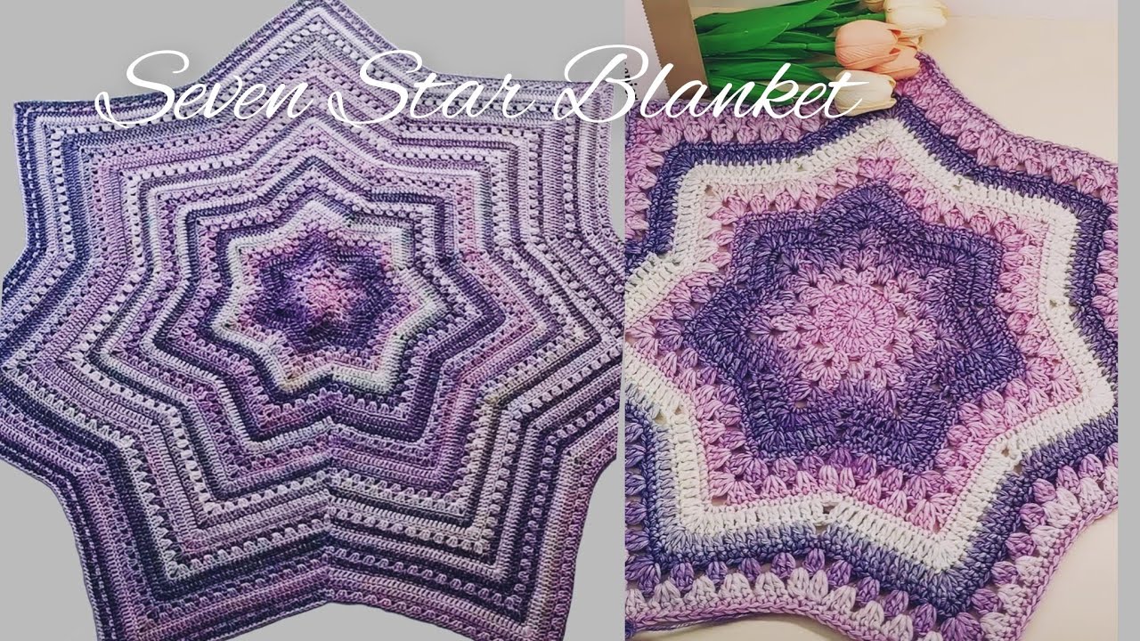 How to crochet seven star blanket || Step-by-step/tutorial for beginners