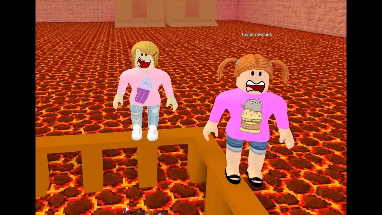 Roblox The Floor Is Lava With Molly And Daisy - roblox escape toys r us with molly