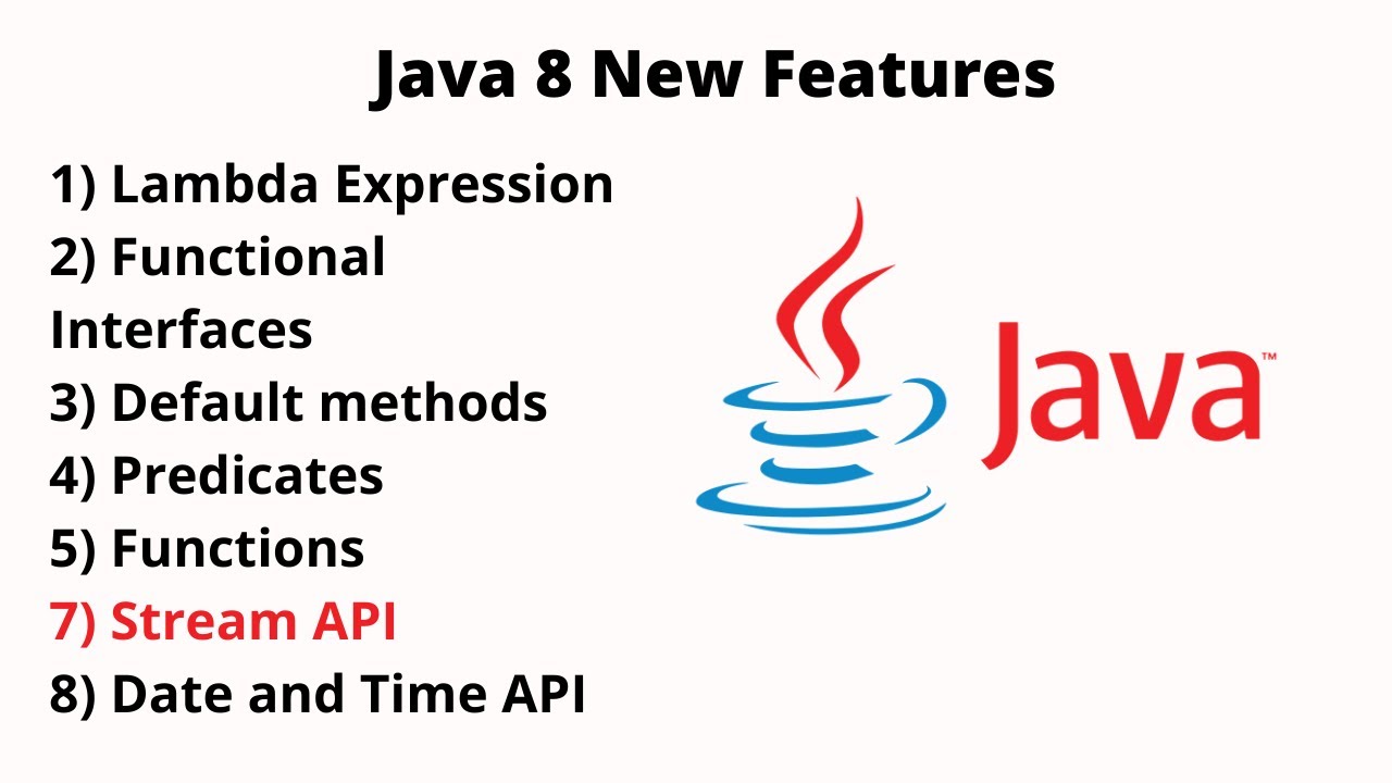 Java 8 New Features Stream API Part 1 YouTube