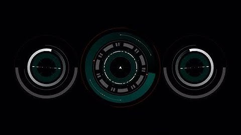 3-Unit Round HUD Elements Stock Motion Graphics