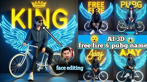 Create 3D Ai FREE FIRE & PUBG Name Images | Bing ai viral editing |Bing image creator tutorial FREE