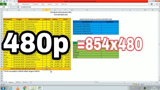 480p: 854 x 480